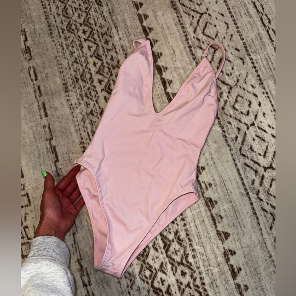 Elegant Pink One-Piece Swimsuit